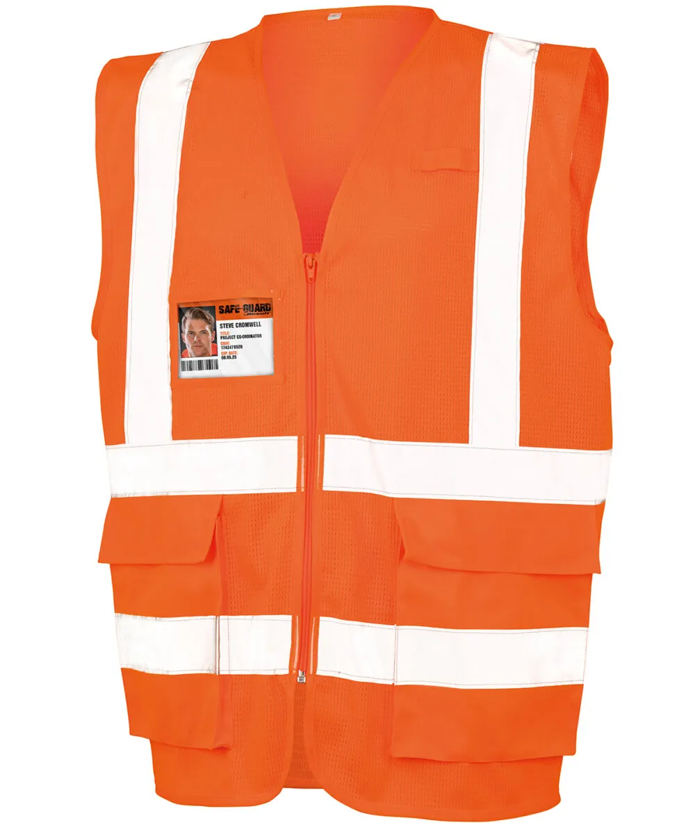 Executive cool mesh safety vest in Fluorescent Orange