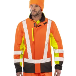 Recycled 3-layer printable 3-tone safety softshell
