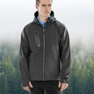 3-layer recycled printable casual hooded softshell
