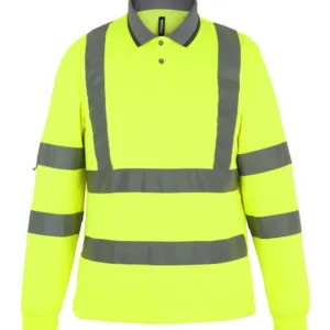 Hi-vis Pro contract long sleeve polo