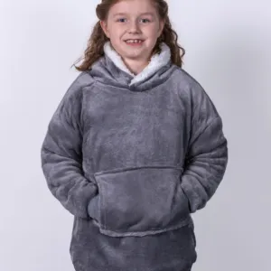 The Kids Ribbon oversized cosy reversible sherpa hoodie