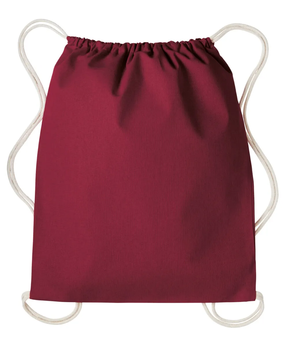 Gymsac with cords in Burgundy/Natural