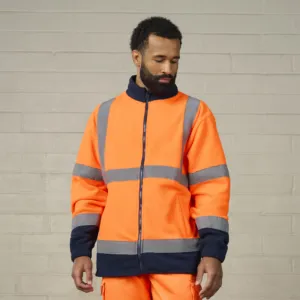 High visibility full-zip fleece