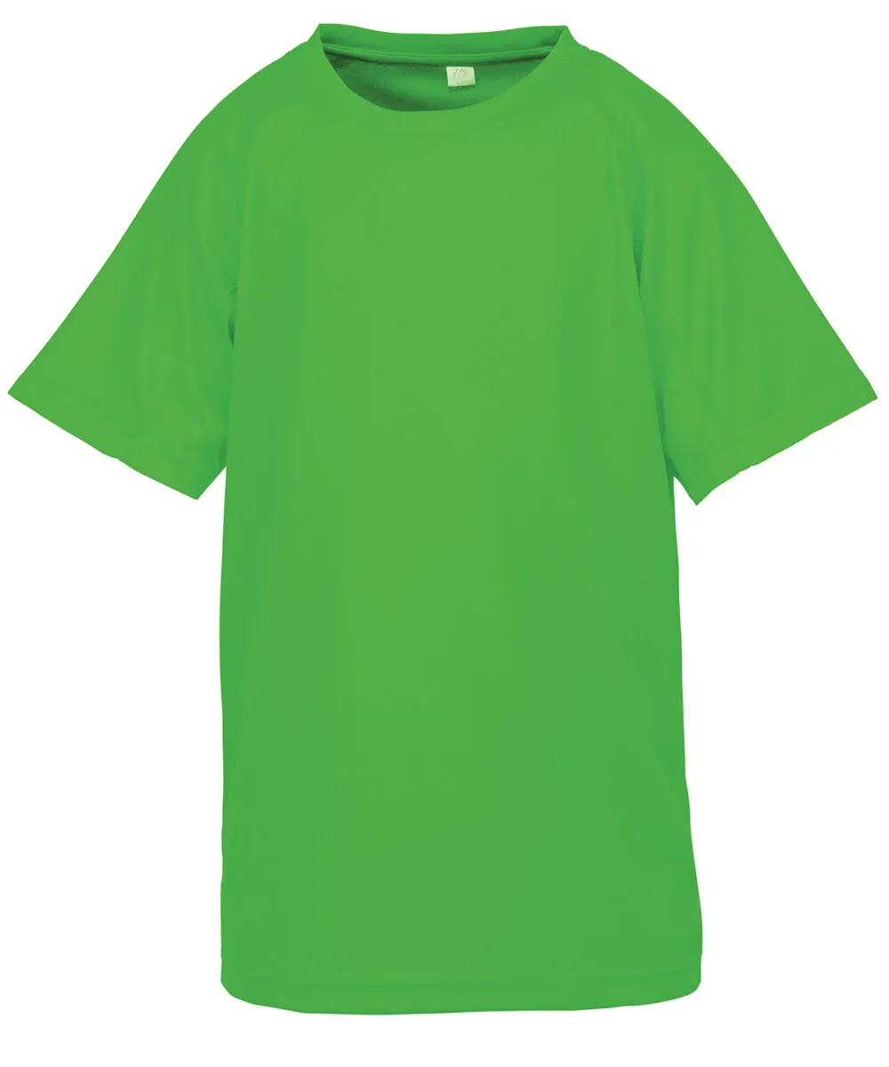 Junior performance aircool tee in Flo Green