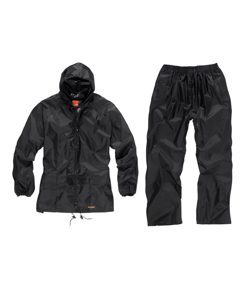 2-piece waterproof suit in Black