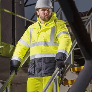 High-visibility waterproof jacket