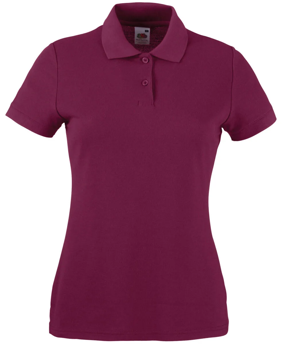 Women's 65/35 polo in Burgundy