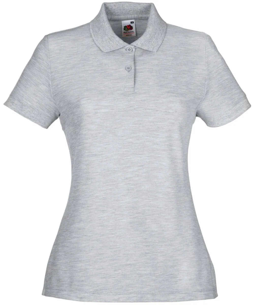 Women's 65/35 polo in Heather Grey