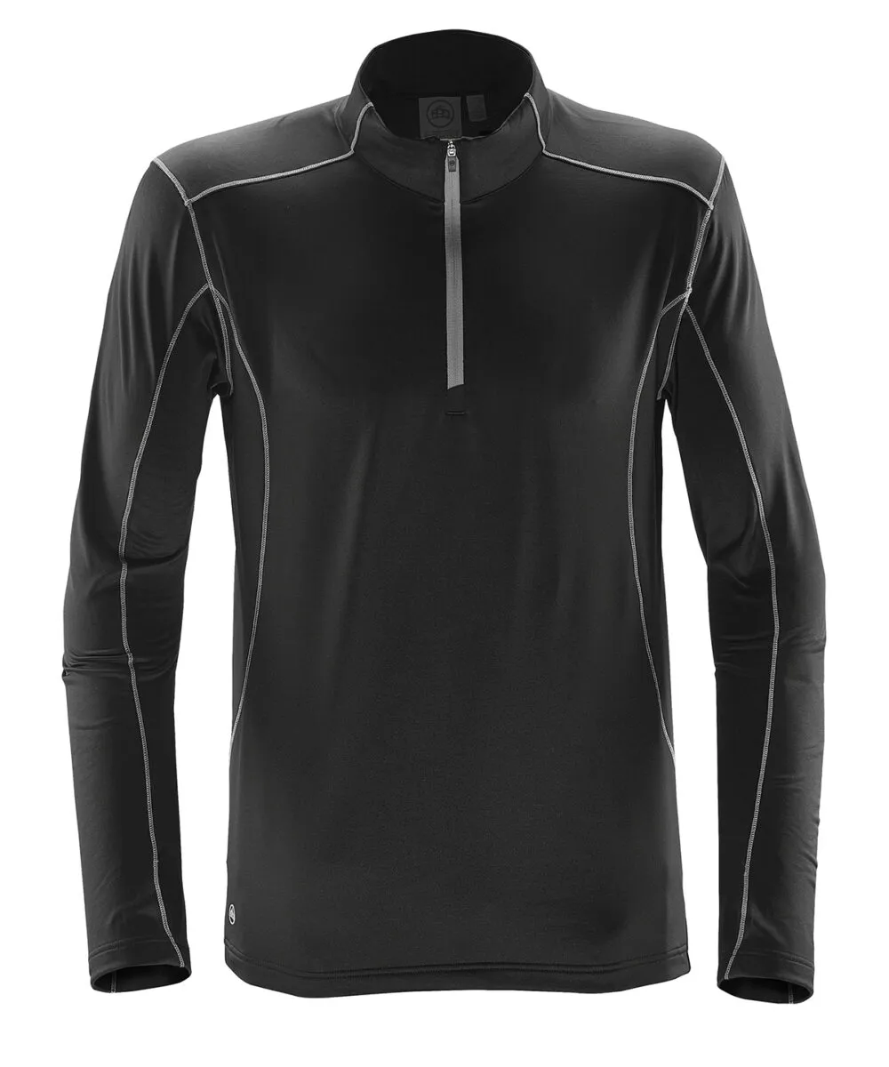 Pulse fleece pullover in Black/Carbon