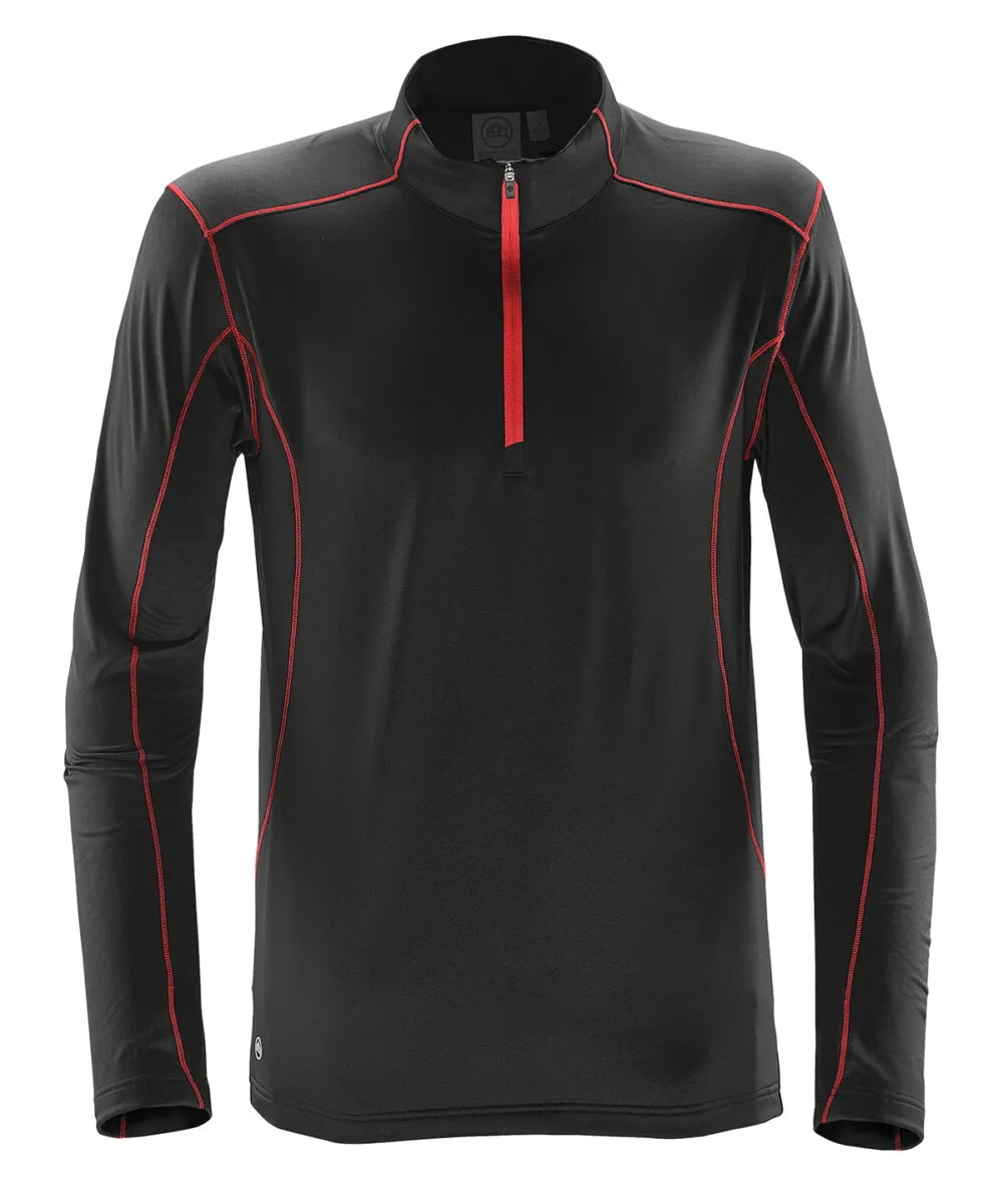 Pulse fleece pullover in Black/Red