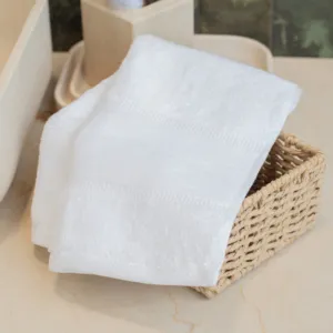 Organic guest towel with printable border