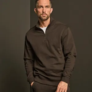 Ribbed interlock half-zip (5506)