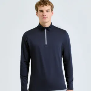 Men's TriDri® recycled long sleeve brushed back ¼ zip