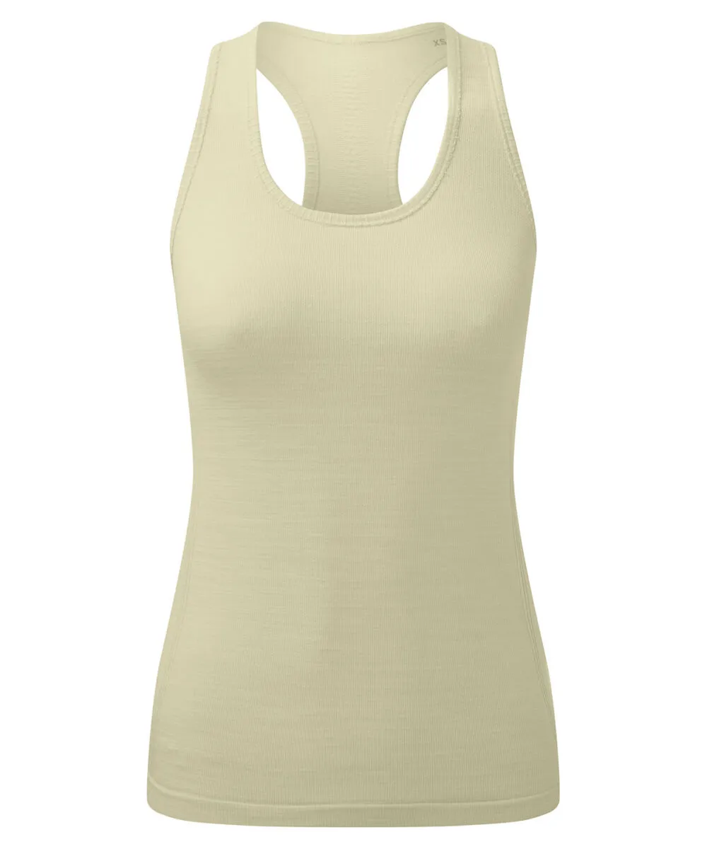 Women's TriDri® recycled seamless ''3D fit'' multi-sport flex vest in Sage Green Melange