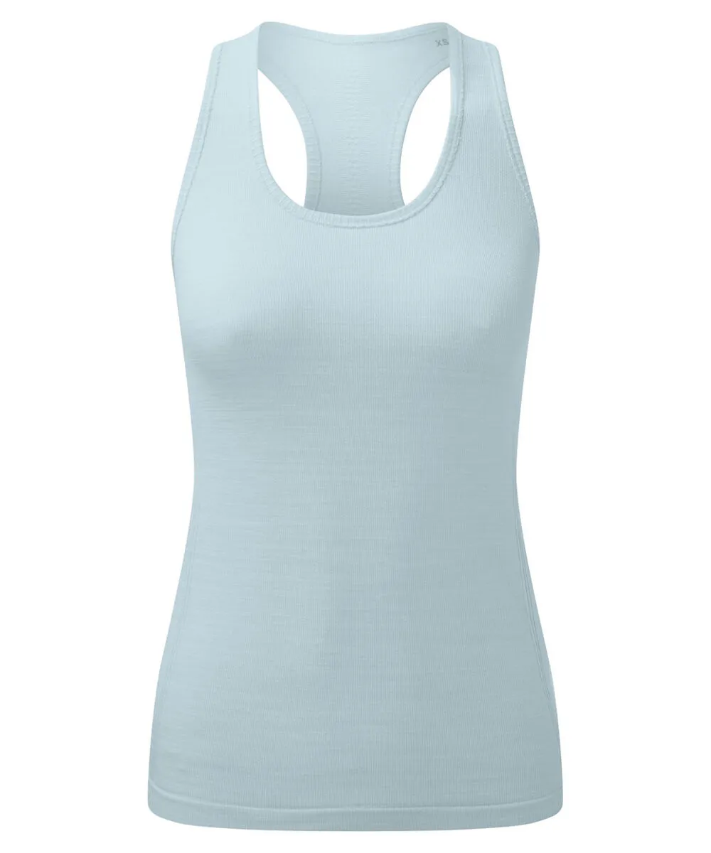 Women's TriDri® recycled seamless ''3D fit'' multi-sport flex vest in Sky Blue Melange