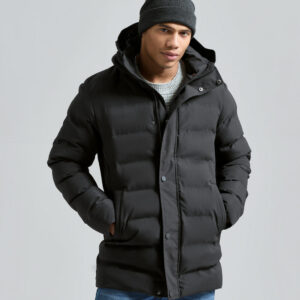 Recycled bonded longline padded jacket