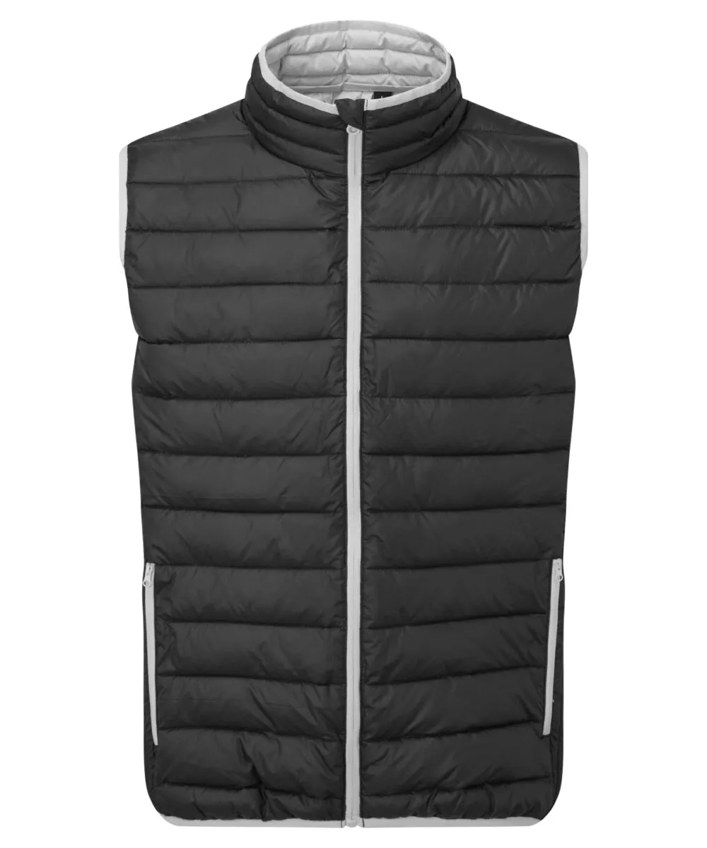 Traverse padded gilet in Black/Light Grey