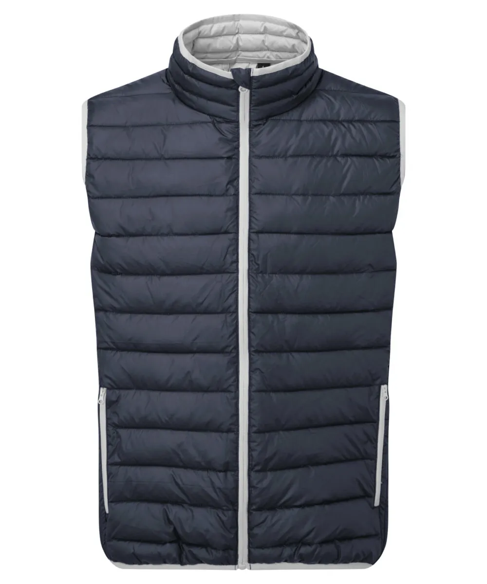Traverse padded gilet in Navy/Light Grey