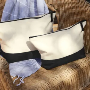 Dipped base canvas accessory bag