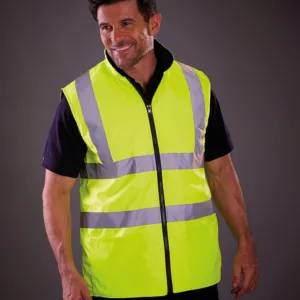Hi-vis reversible fleece bodywarmer (HV008F)