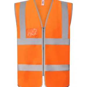 Hi-vis zip ID reflective border waistcoat (HVW103)