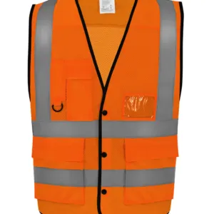Hi-vis superior open mesh button waistcoat (HVW860)