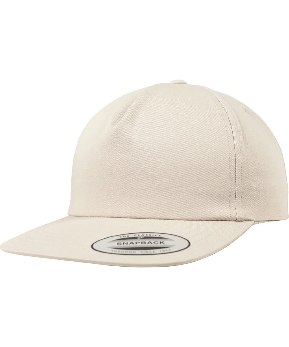 Unstructured 5-panel snapback (6502) in Khaki