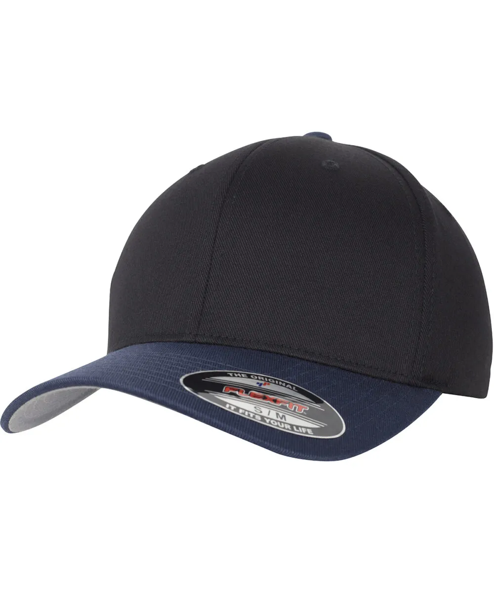 Flexfit woolly combed 2-tone (6277T) in Black/Navy