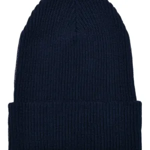 Recycled yarn ribbed knit beanie (1504RY)